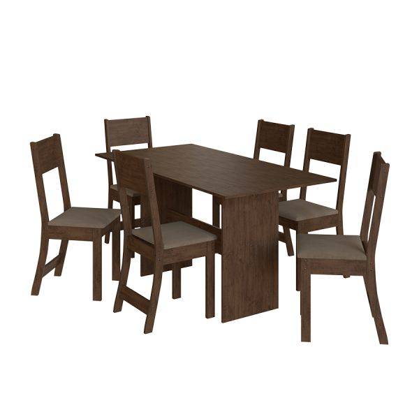 JUEGO COMEDOR ABBA 6 SILLAS...